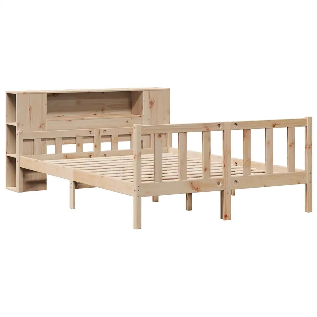 Letto Libreria senza Materasso 160x200 cm in Legno di Pino 3322090