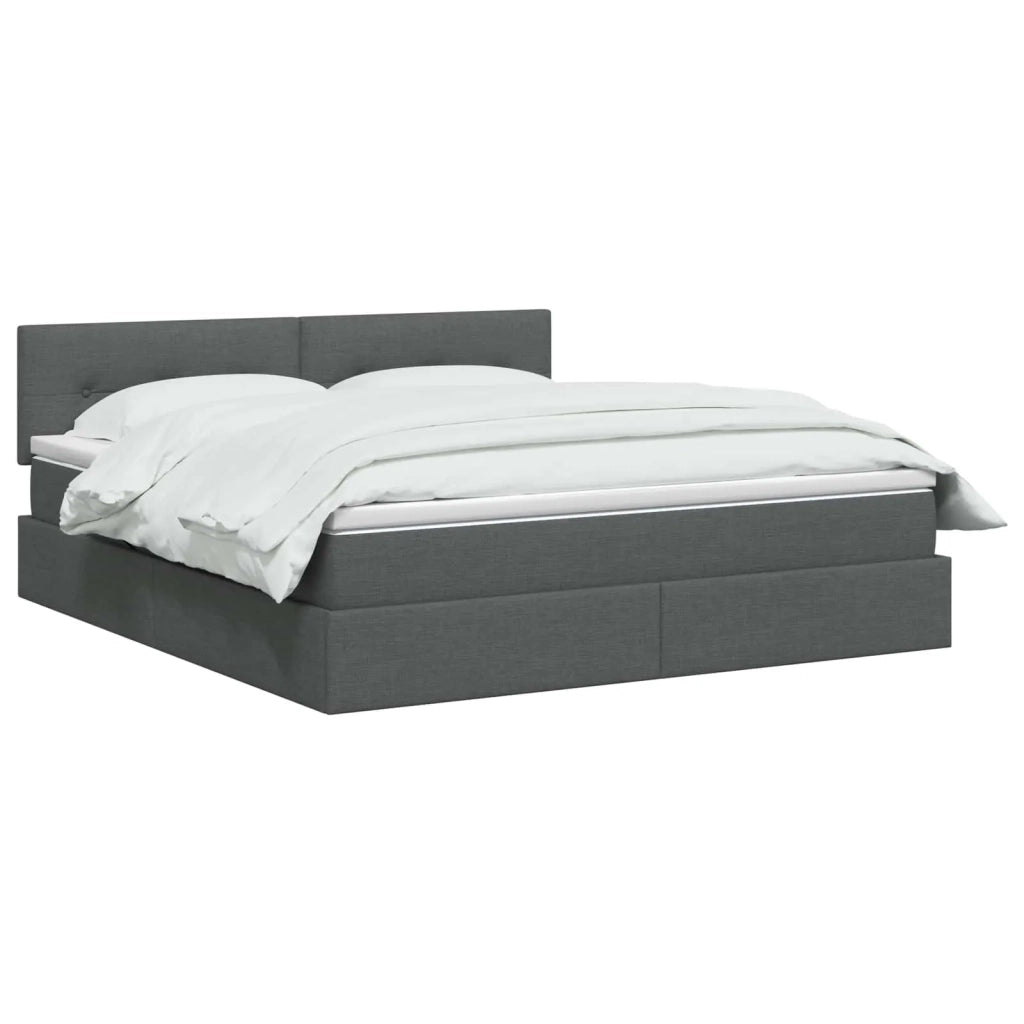 Letto con contenitore LED e materasso Grigio Scuro 180 x 200 cm 3459079