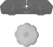 Sottopanno idrorepellente - Copertura di scarico per pavimenti - Kit di protezione per lavandino - Prevenzione di gocce e acqua di scarico - Robusto e duraturo - Colore grigio.
