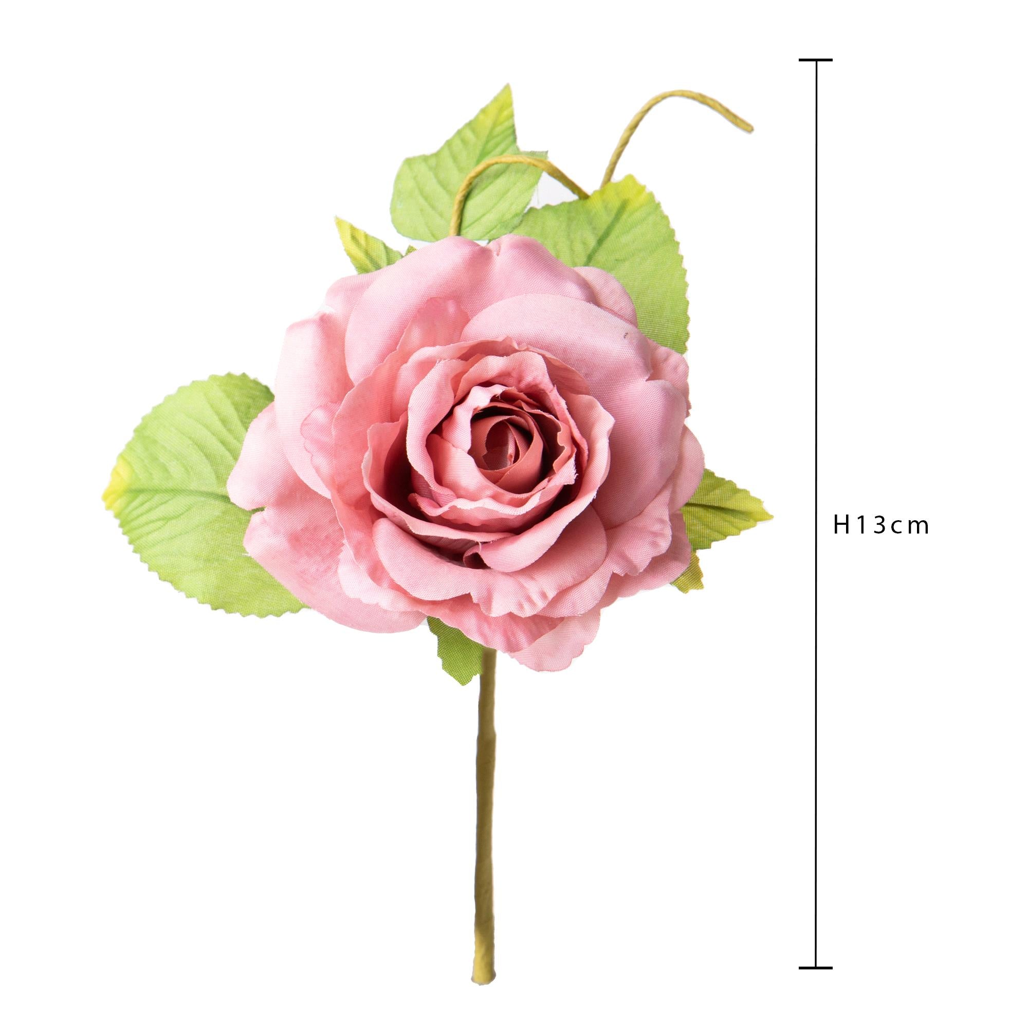 Set 12 Mini Rose Artificiali Ø 8x H 13 cm