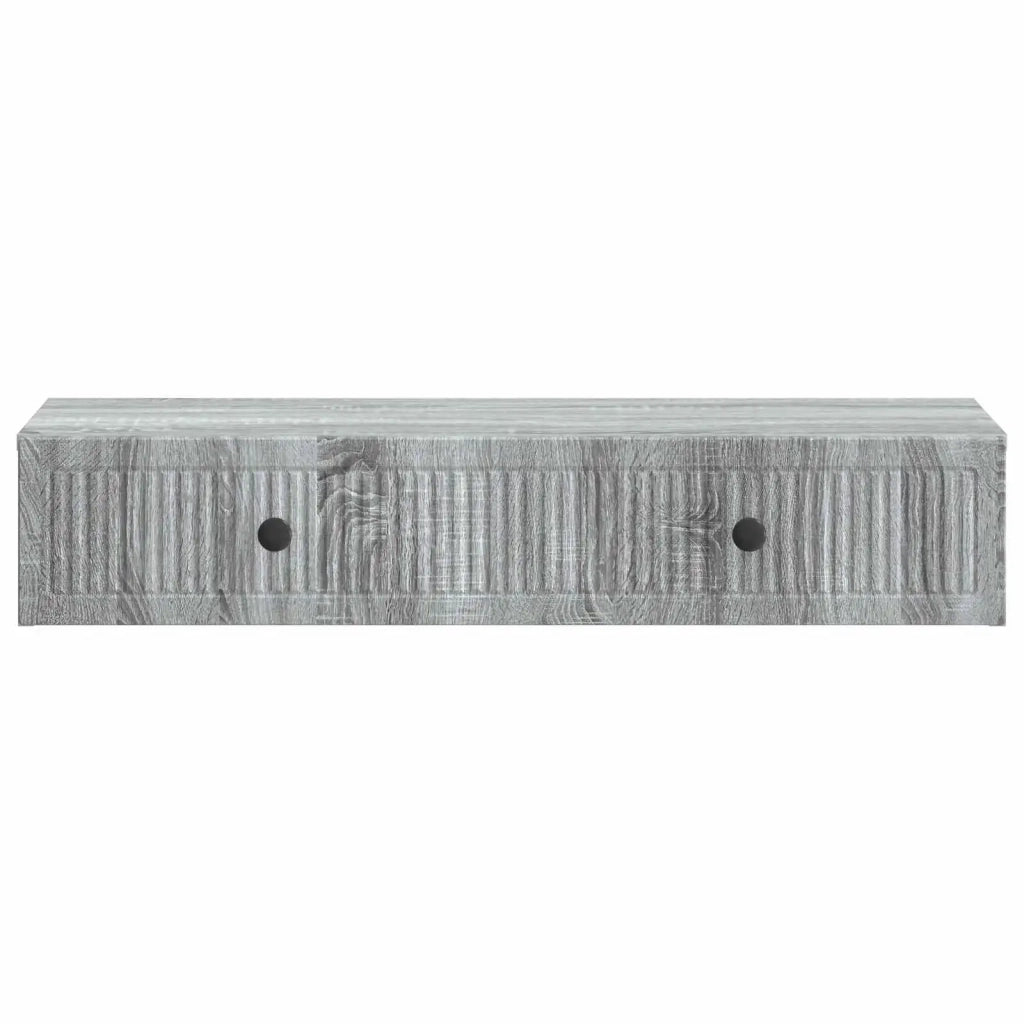 Tavolino da Parete Laterale Grigio Sonoma 87,5 x 34,5 x 17 cm 897991