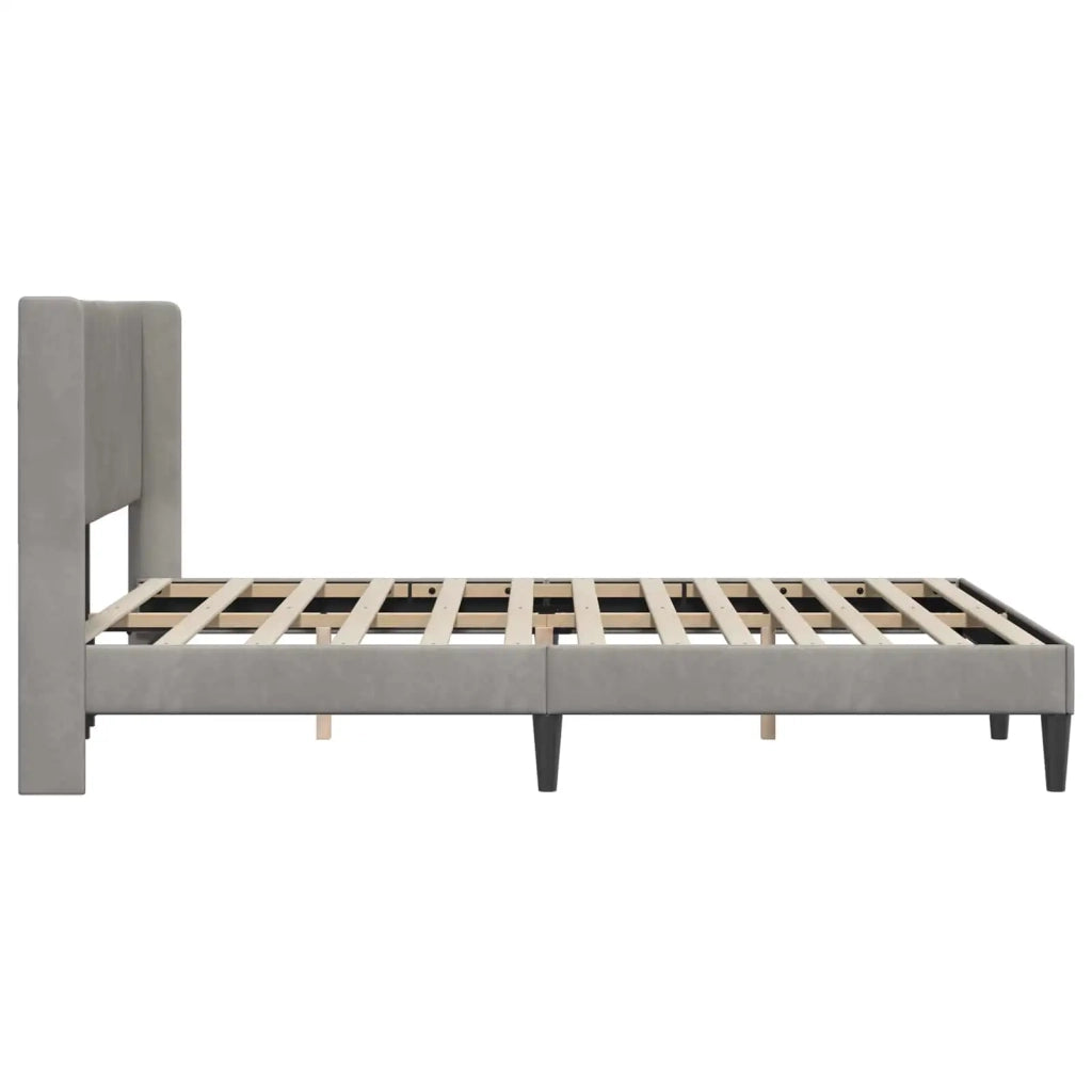 Struttura del letto Grigio Chiaro 160 x 200 cm Velluto 42027515