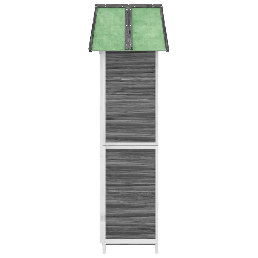 Casetta da giardino cabina ripostiglio casetta da esterno robusta casetta per attrezzi 89 x 52,5 x 175 cm legno massello di pino grigio 02_0022419