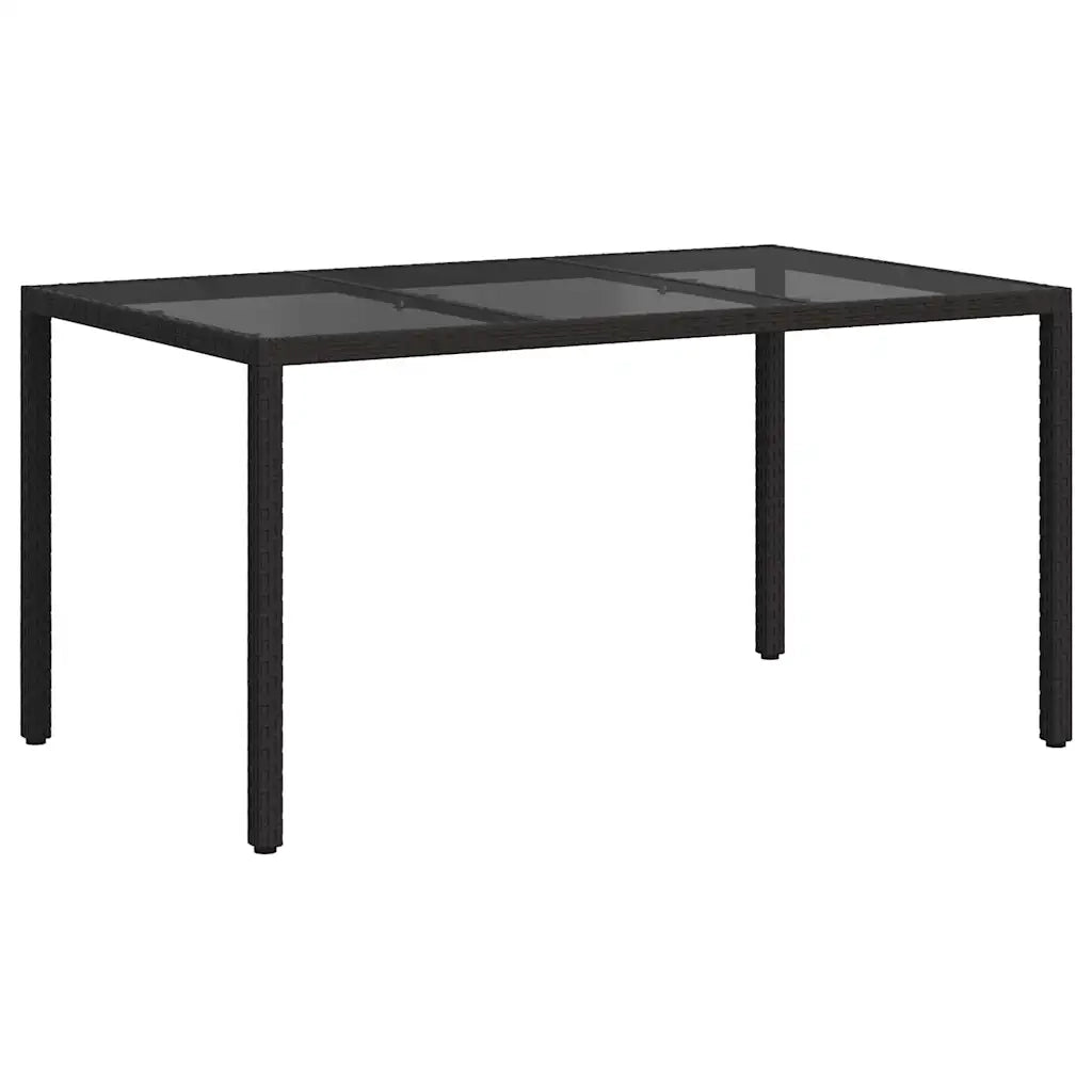 Tavolo da Giardino Nero 150 x 90 x 75 cm polyrattan 362540