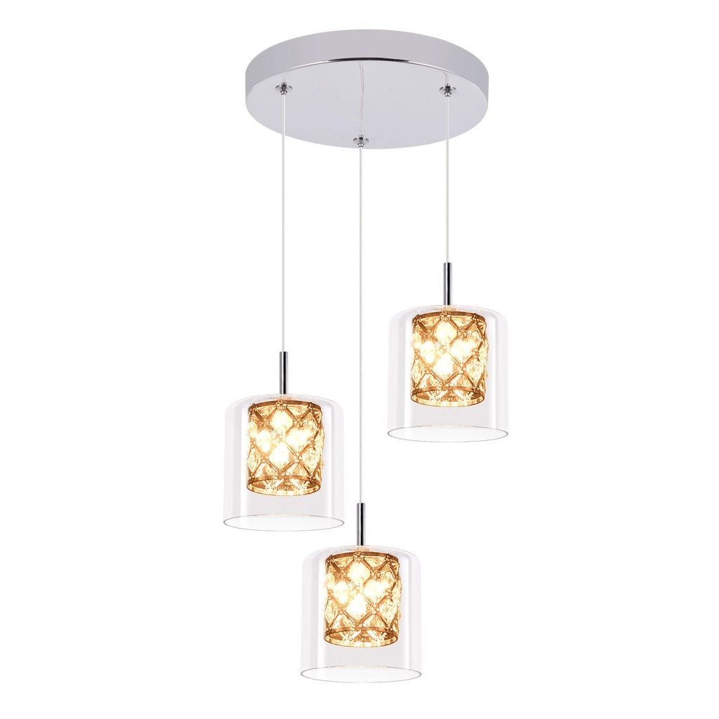 Lampada a sospensione ZMH per sala da pranzo 3/4/5 fiamme, lampada a sospensione moderna vintage G9 cucina hotel
