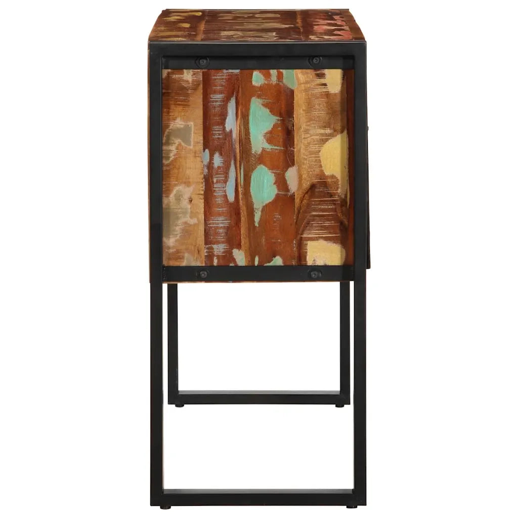 Tavolo Consolle Multicolore 90x35x75 cm Legno Massello Recupero