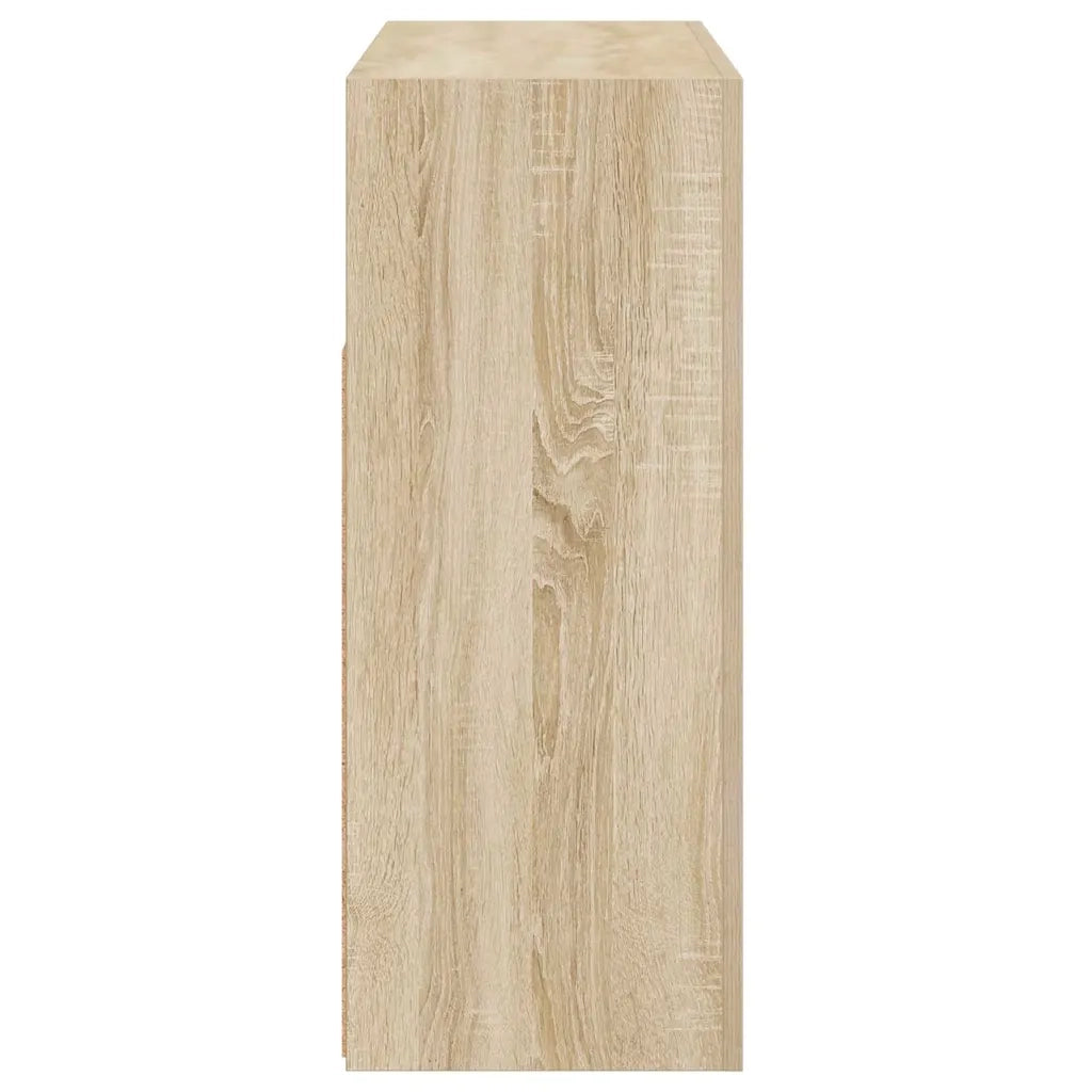Credenza con Luci LED Rovere Sonoma 115,5x30x75 cm 804340