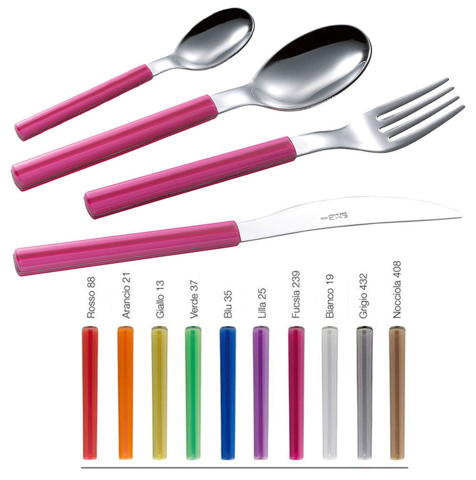 Servizio Set di Posate 24 Pezzi in Acciaio Eme Sky Fucsia 239