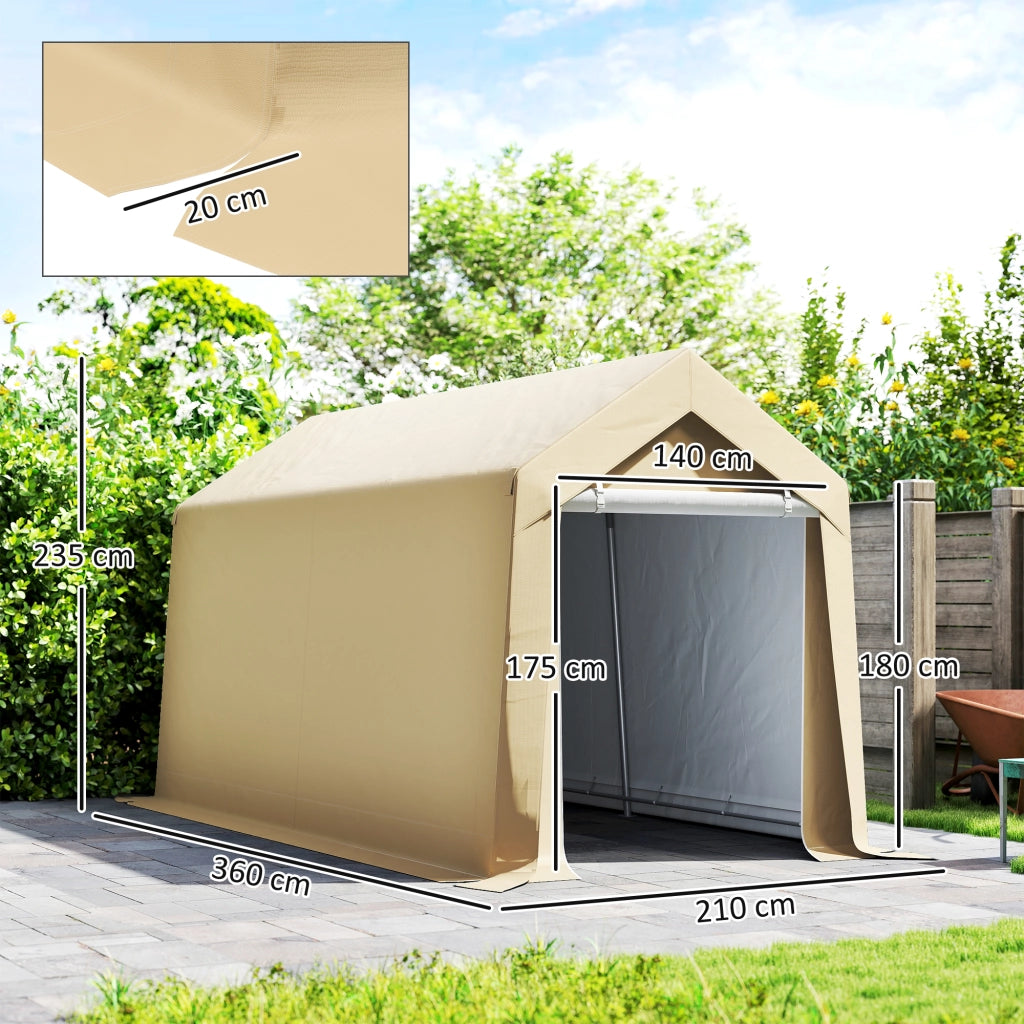 Tenda da giardino pieghevole ¨C zephmum ¨C beige 2x3.6m