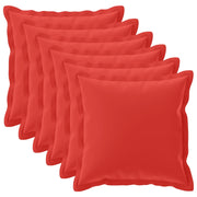 Federa 6 pcs HOUTEN Rosso 70 x 70 cm Poliestere 921430