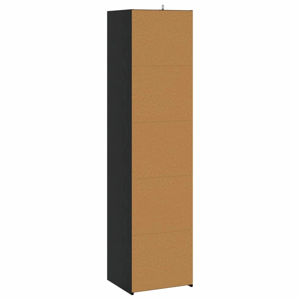Credenza Rovere Nero 45 x 41 x 185 cm Legno ingegnerizzato 3443783