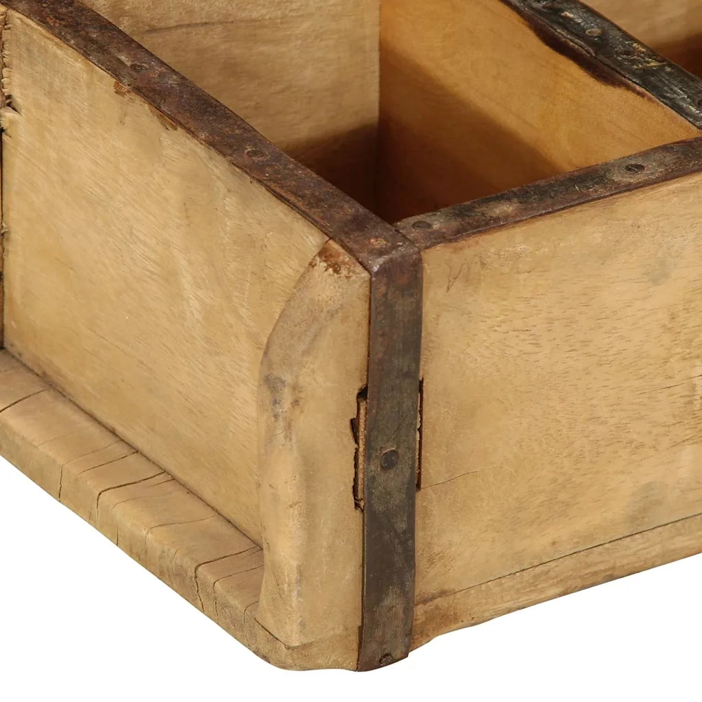 Vassoio 4 pcs Marrone 30 x 14 x 9 cm Legno Recuperato Massello 4019613