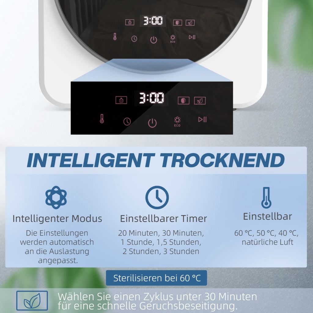 Asciugatrice a pompa di calore 4 kg ¨C Zephmum ¨C Bianco 80x60x40 cm
