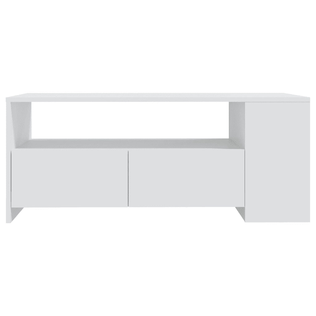 Tavolino da salotto | Tavolino da caff¨¨ | Tavolino da Soggiorno Bianco 102x55x42 cm in Legno Multistrato