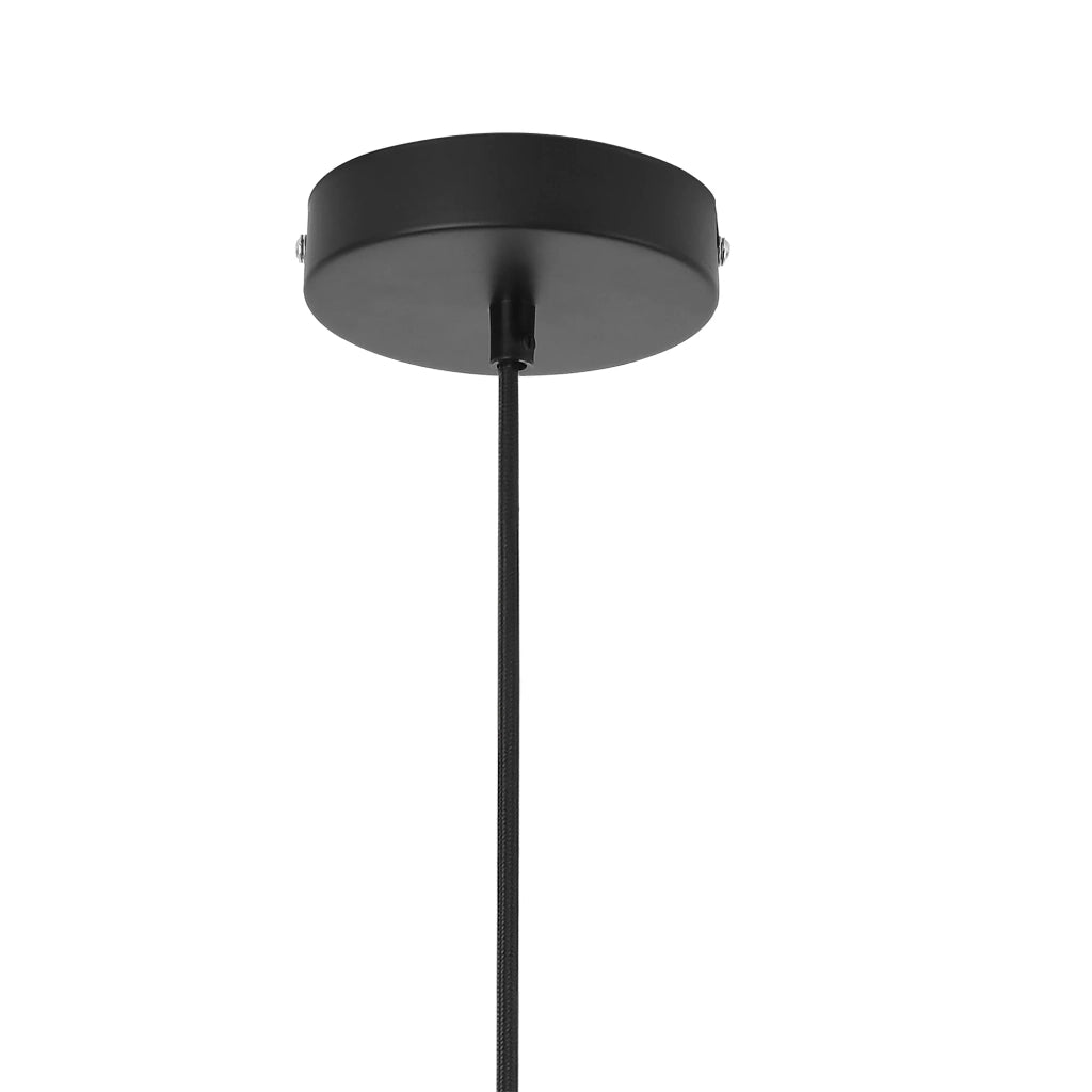 Lampadario a sospensione 158 x 33 cm nero e beige 03_0007593