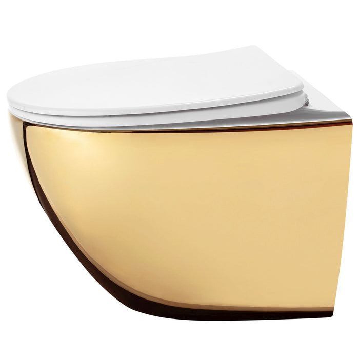 Vaso Wc Sospeso Rea Carlo Mini Tornado Nf White Gold