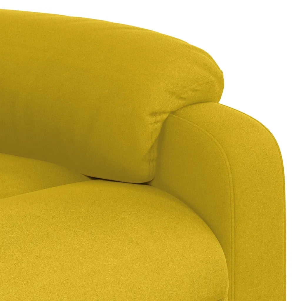 Divano Sedia-Poltrona Reclinabile Gialla in Velluto 867080