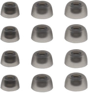 Orecchini di silicone per il comfort - sostituzione orecchini - utilizzo confortevole - grigio - con coni in-ear - ideali per Jabra Elite 75t 65t Active