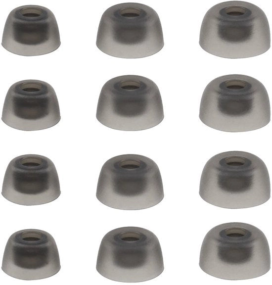 Orecchini di silicone per il comfort - sostituzione orecchini - utilizzo confortevole - grigio - con coni in-ear - ideali per Jabra Elite 75t 65t Active