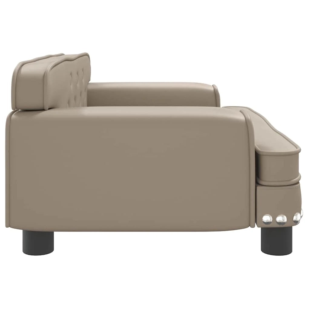 Cuccia per cani comoda cuccia da divano color cappuccino 70 x 45 x 30 cm similpelle marrone 02_0043078
