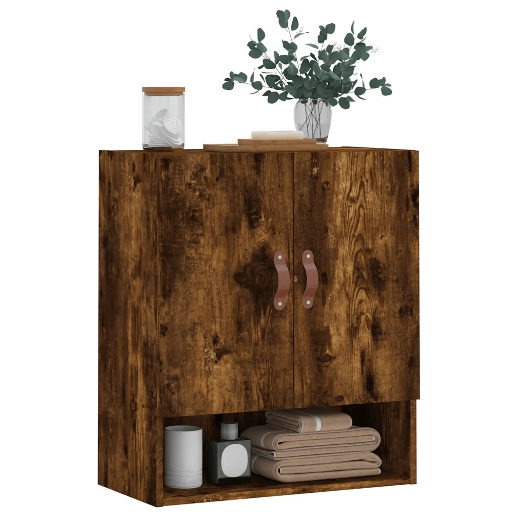 Armadietto a Muro | Mobile a Parete Rovere Fumo 60x31x70 cm in Legno Multistrato