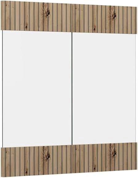 Frontale cucina R-Line, Rovere artigianale, 59.2 x 59 cm frontale del mobile per pensile con vetro, adatto per armadi da cucina R-Line per un montaggio semplice
