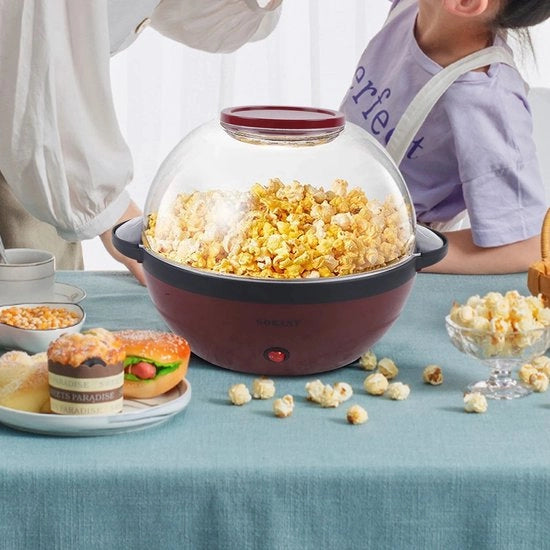 Cucinatore di Popcorn Rond con Rivestimento Antiautoscatto - Cucina Popcorn Silenziosa e Rapida - 5 litri - Divertente Cucina per Feste e Bambini - Piastra per Popcorn