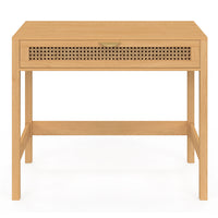 IDMarket - EDHEN Scrivania a 1 cassetto, legno e canna da zucchero