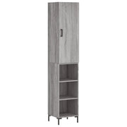 Credenza | Madia | Buffet da pranzo | Armadio da pranzo Grigio Sonoma 34,5x34x180 cm in Legno Multistrato