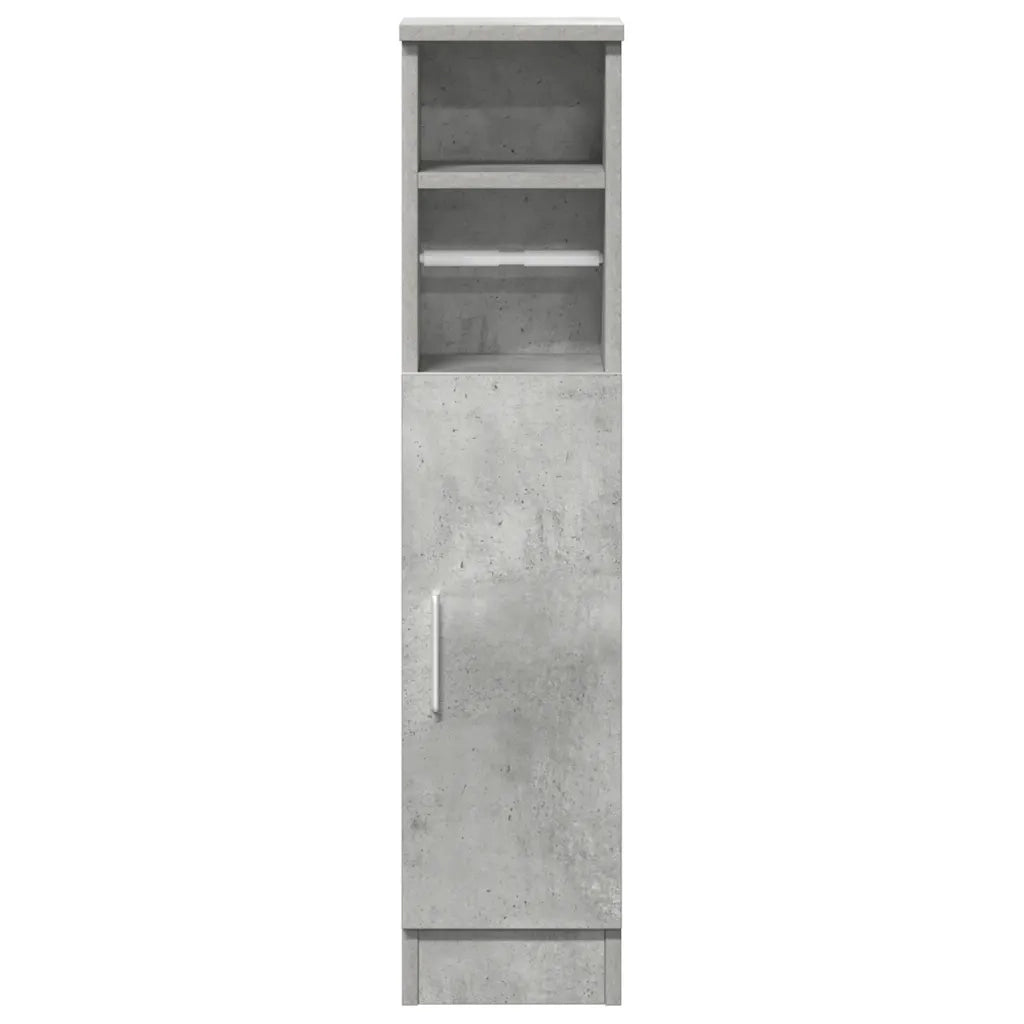 Mobile da Bagno con Portarotolo Grigio Cemento 20,5x22x90 cm 858500