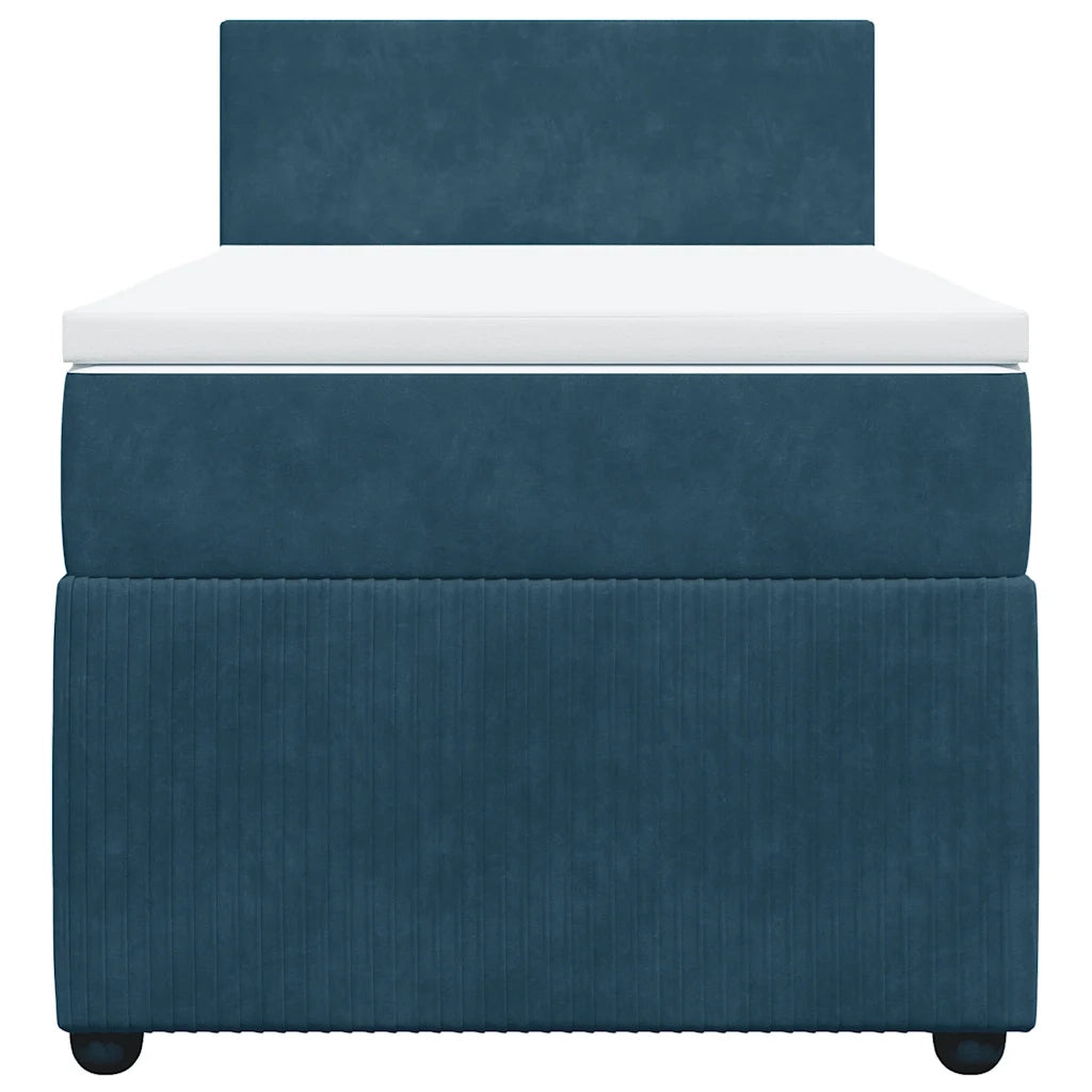 Giroletto a Molle con Materasso Blu 100x200 cm in Velluto 3289960