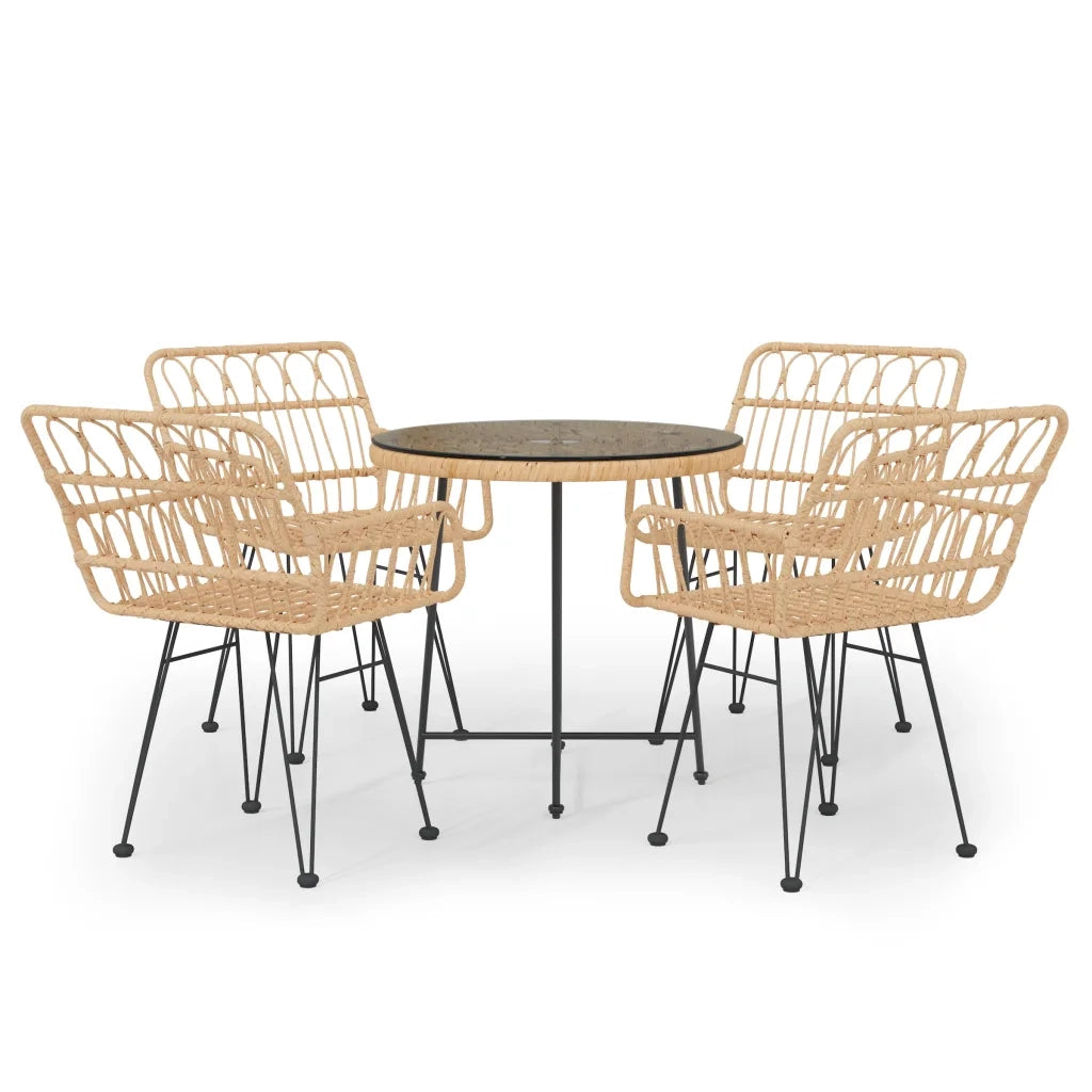 Set da Pranzo da Giardino 5 pz in Polyrattan 3157841