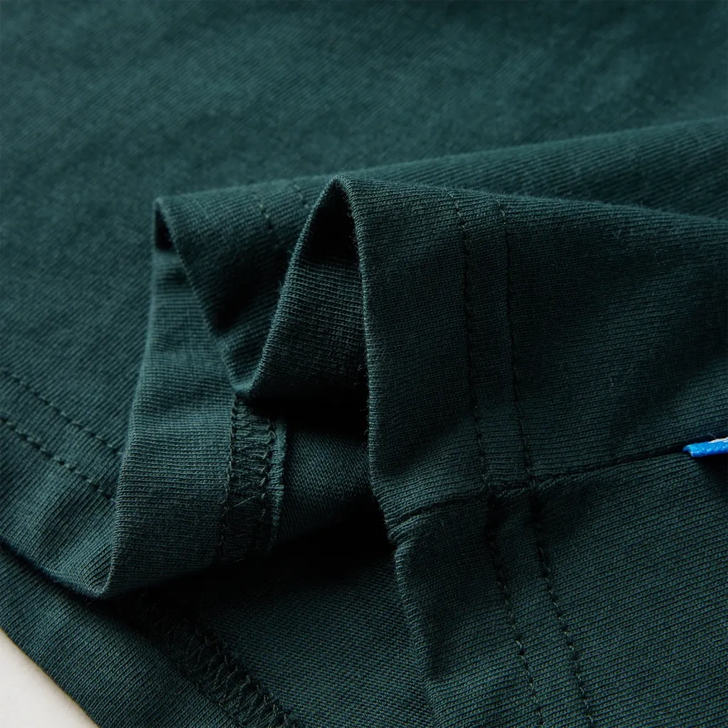 Maglietta da Bambino Maniche Lunghe Verde Scuro 104 13450