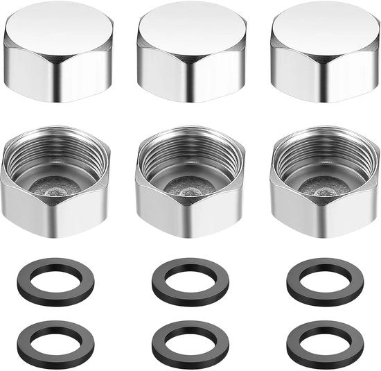 Set di 6 Afdichtingsrings in Acciaio Inossidabile - Raccordo 3/4 Pollici - Prevenzione di Leaking - Duraturo e Resistente - Chiave per Afdichting