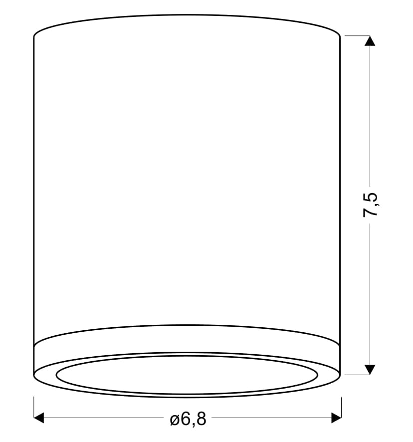 Spot soffitto Candellux TUBA LED 5W 4000K bianco legno