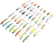 Kit di Attrezzatura per Pescare 43 pezzi - Fili di Pesca per Pesci di Fondo/Roomba - Fili di Pesca Minnow - Acqua Dolce/Acqua Salata - Materiale Resistentente all'Usura - Aspetto Realistico