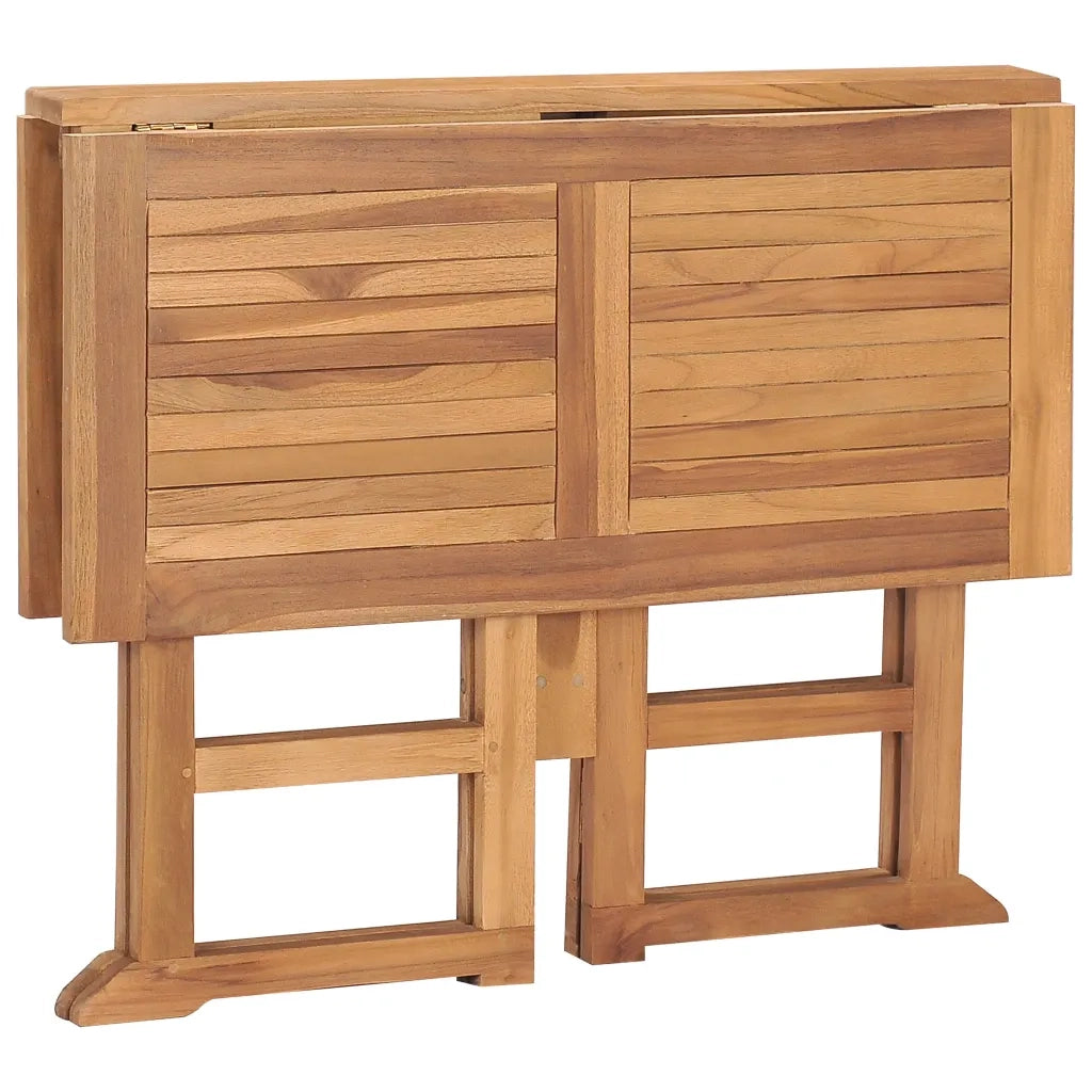Tavolo da Giardino Pieghevole 90x90x75 cm in Massello di Teak 315448
