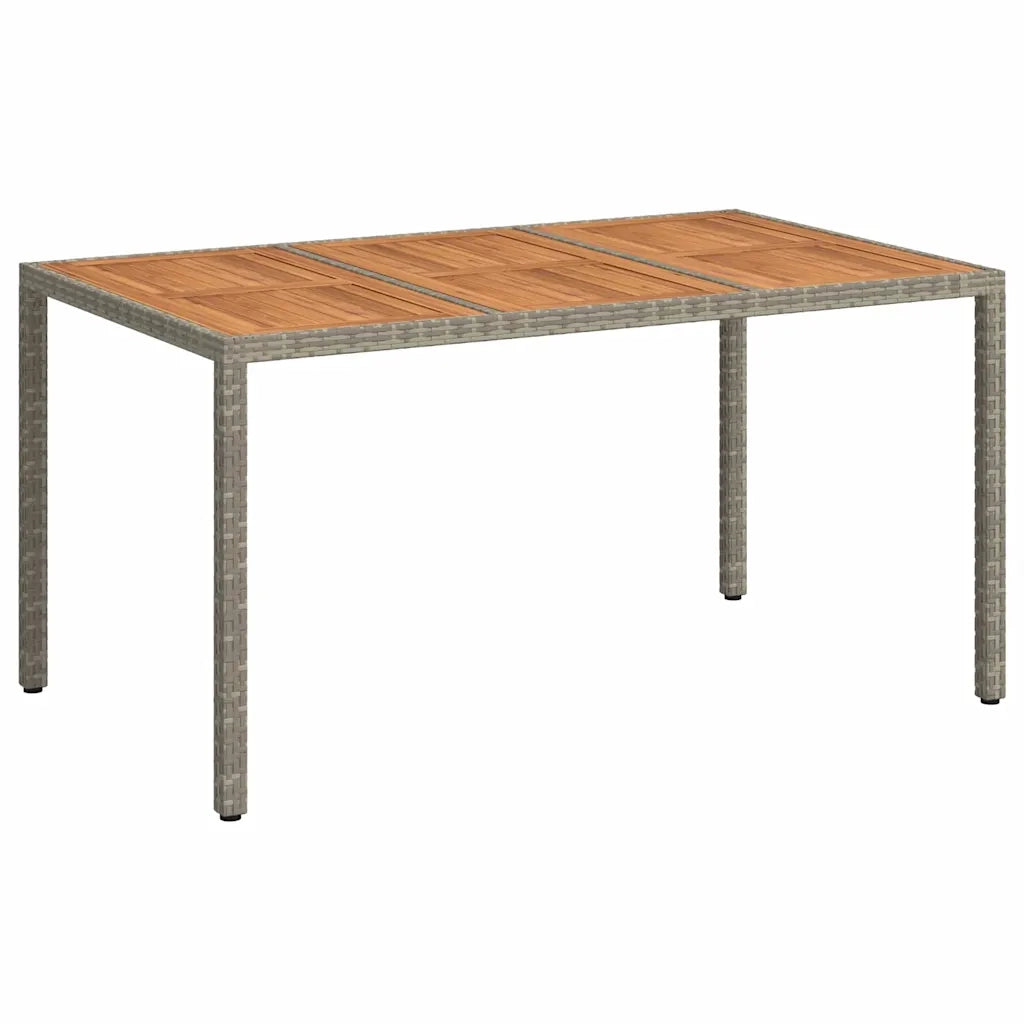 Tavolo da Giardino Grigio 150 x 90 x 75 cm polyrattan 362545