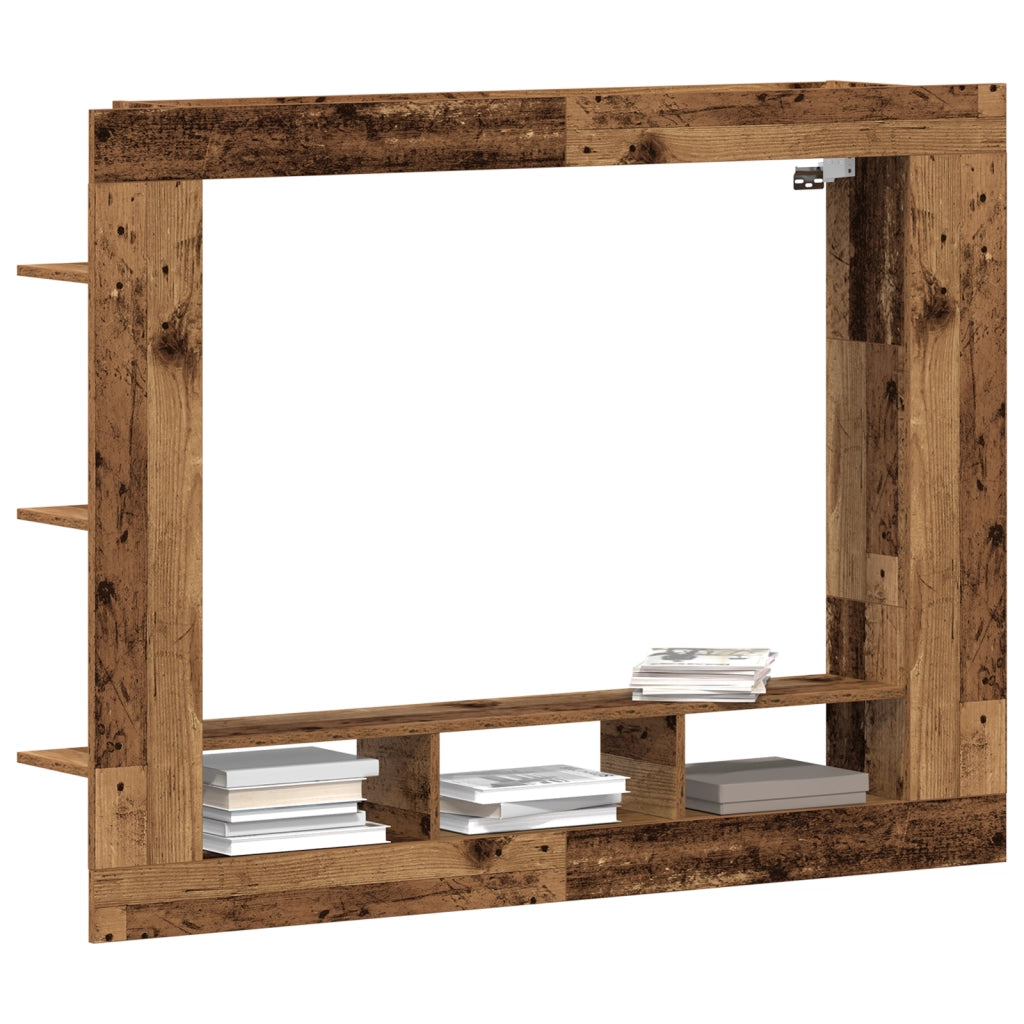 Mobile TV a Muro Legno Invecchiato 152x22x113 cm