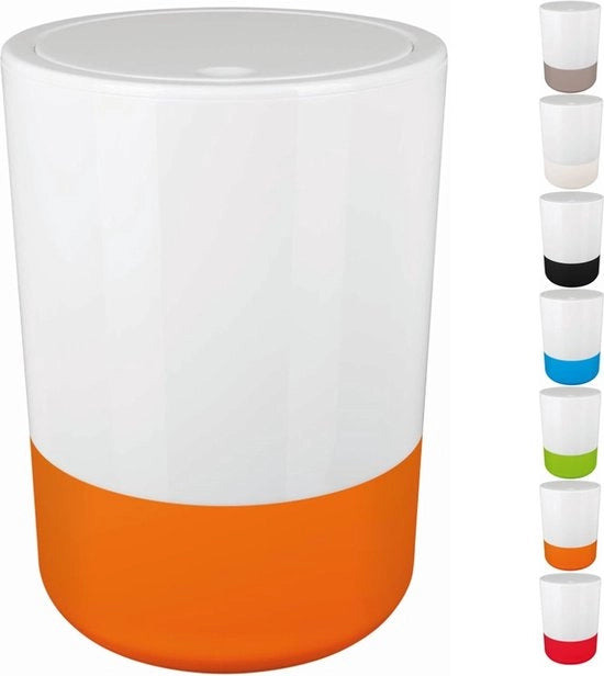 Pulitore cosmètico emulsione Moji per piedi con coperchio inclinabile 5 litri con fondo in silicone bianco/arancione