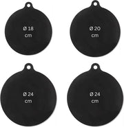 Set di Mattonelle Induttive Essenziali da 4 - Protezione per Piastra Cottura in Ceramica e Resistente al Calore fino a 250 °C