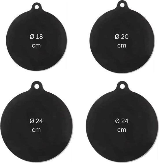 Set di Mattonelle Induttive Essenziali da 4 - Protezione per Piastra Cottura in Ceramica e Resistente al Calore fino a 250 °C