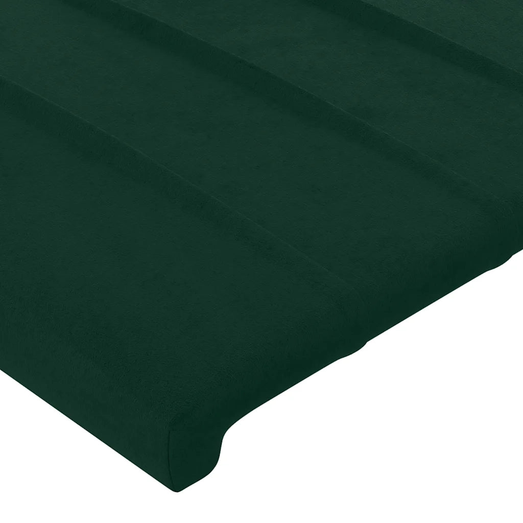 Giroletto senza Materasso Verde Scuro 160x200 cm in Velluto 3125888