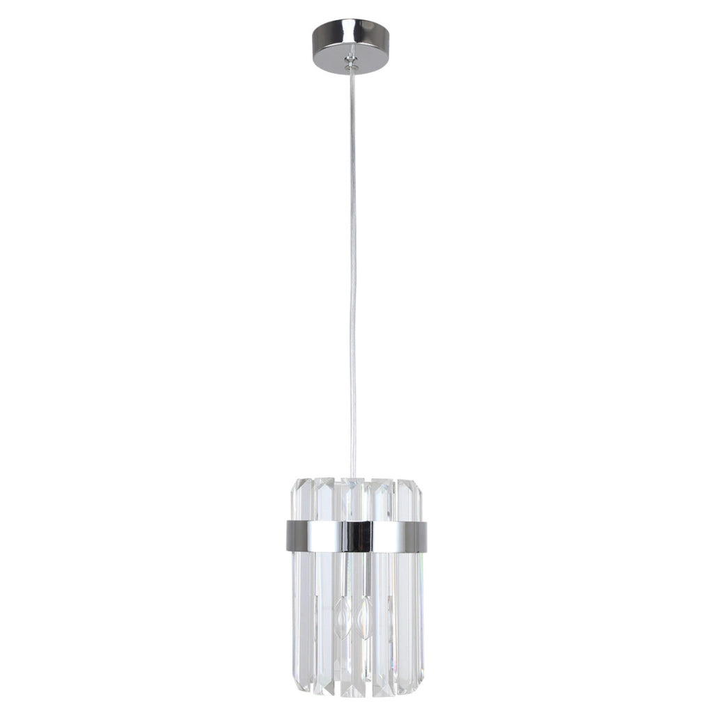 Lampada a sospensione Vetro cromata vetro E14 10W Light Prestige