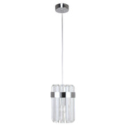 Lampada a sospensione Vetro cromata vetro E14 10W Light Prestige