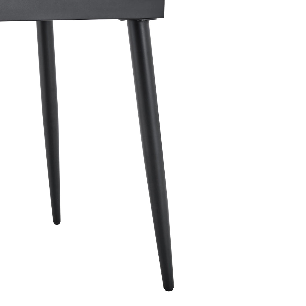Tavolo da pranzo rettangolare in MDF con gambe in metallo nero stile industriale per sala da pranzo e ufficio colore noce