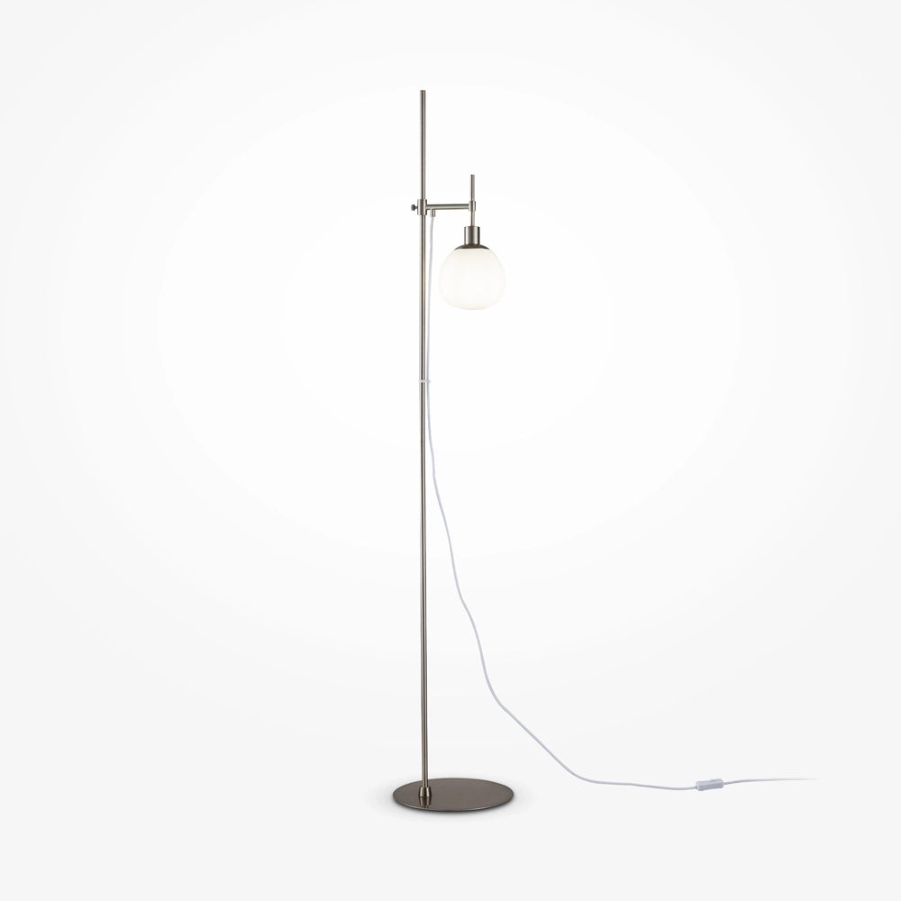 Piantana Contemporanea Erich Struttura In Metallo Nichel 1 Luce
