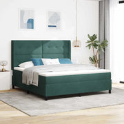 Letto a molle con strisce LED Verde Scuro 180 x 200 cm Velluto 3343883