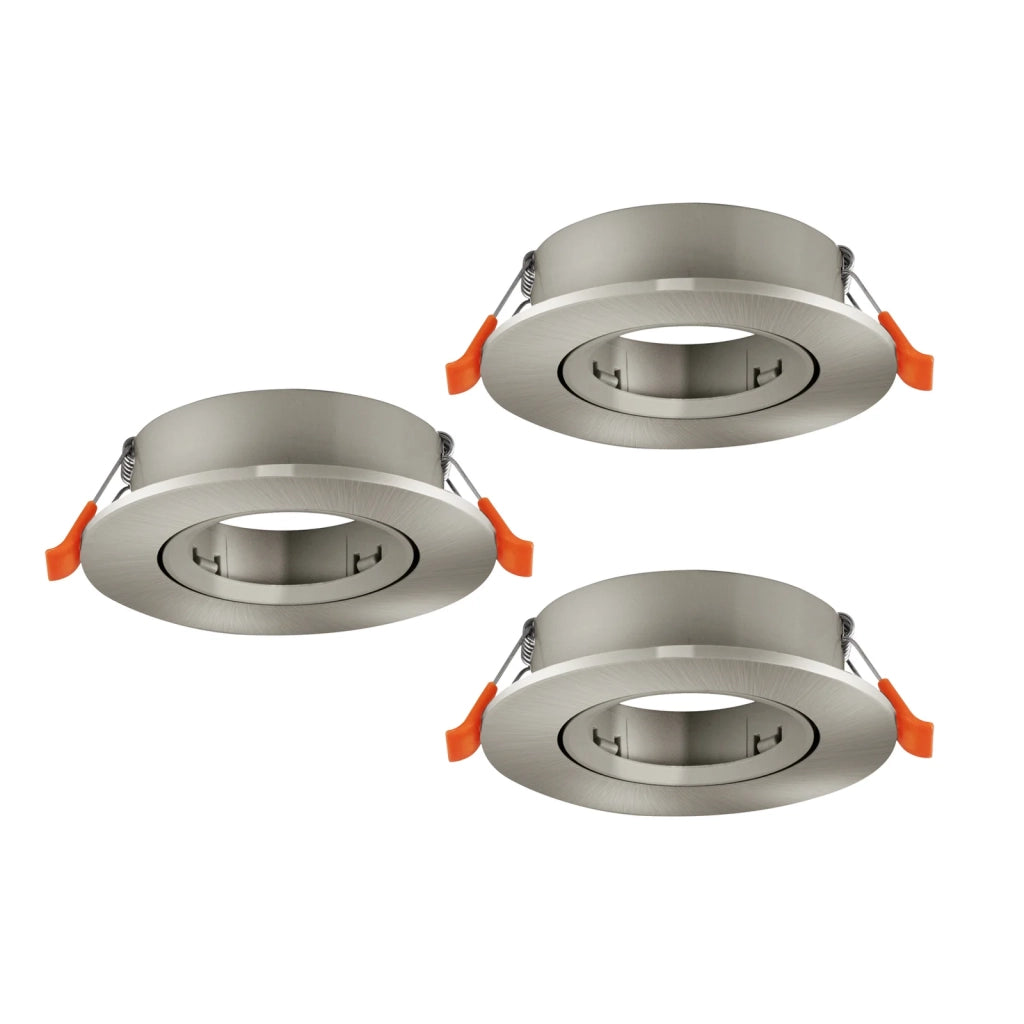 Faretto Incasso Moderno Barranco Gu10 Plastiche Grige 3 Luci Gu10 Ip20