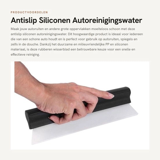 Pulitore per parabrezza con materiale antiscivolo - Silicio/Rubbero - Per parabrezza e specchietti - Facile da pulire - Spazzola flessibile - Materiale di alta qualità